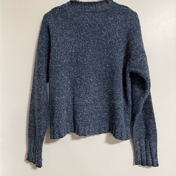 Vintage Y2K  Columbia heather blue wool blend mock neck sweater - Picture 4 of 4